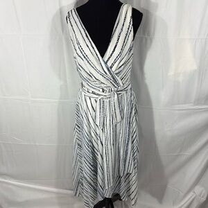 DKNY Stripped Dress in Blue Black and White Size 12